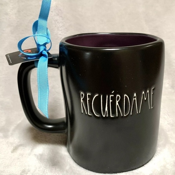 NEW Rae Dunn Design Disney Coco Hector Rivera / "RECUERDAME" Black Mug 20oz HTF - Picture 2 of 5